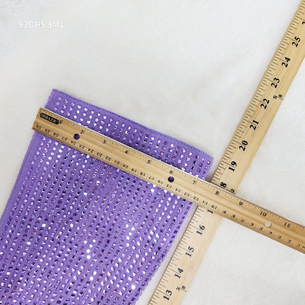 Women's Purple Rhinestone Boots - Picture 12 of 12